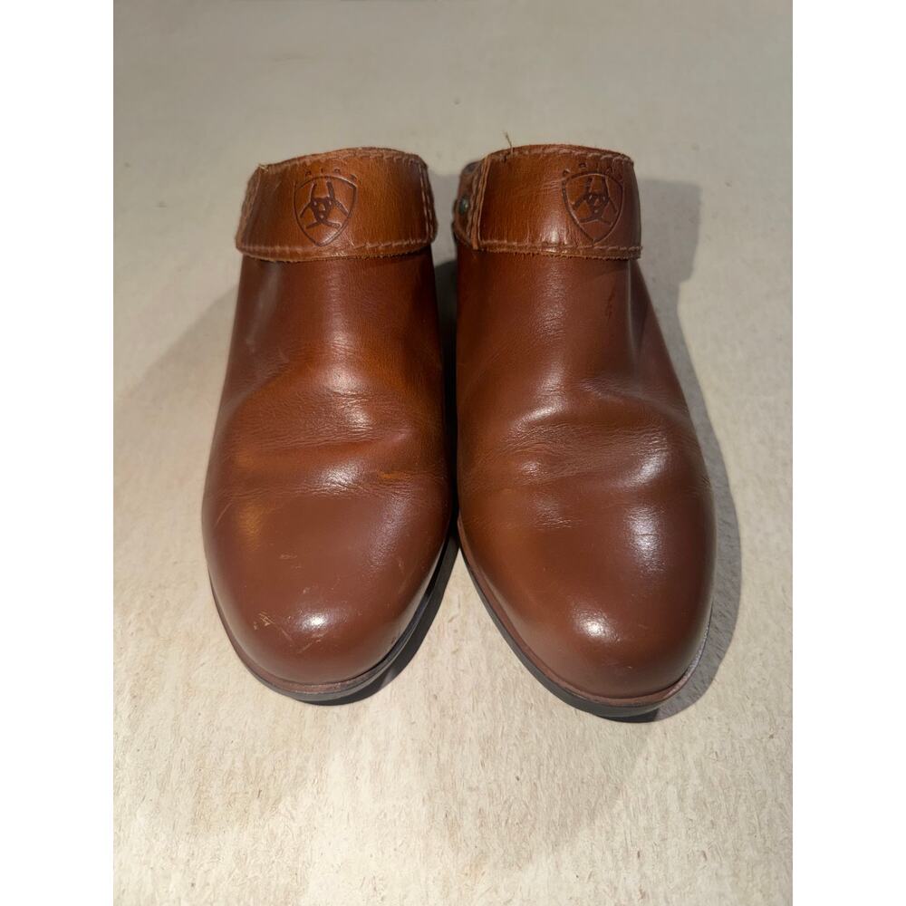 Ariat women’s brown leather mules shoes - Picture 4 of 16